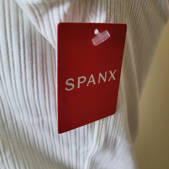 SPANX NWT Ribbed One Shoulder Top I White I M Stretch Asymmetrical - Picture 6 of 7